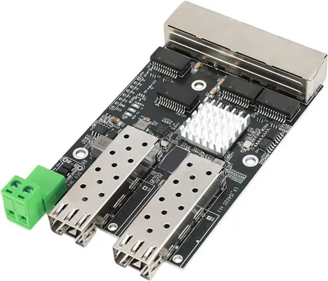 Main image of Industrial 2 SFPs 4 RJ45 Gigabit Networking Switches Module for Automation and Surveillances Gigabit Net Switches Module
