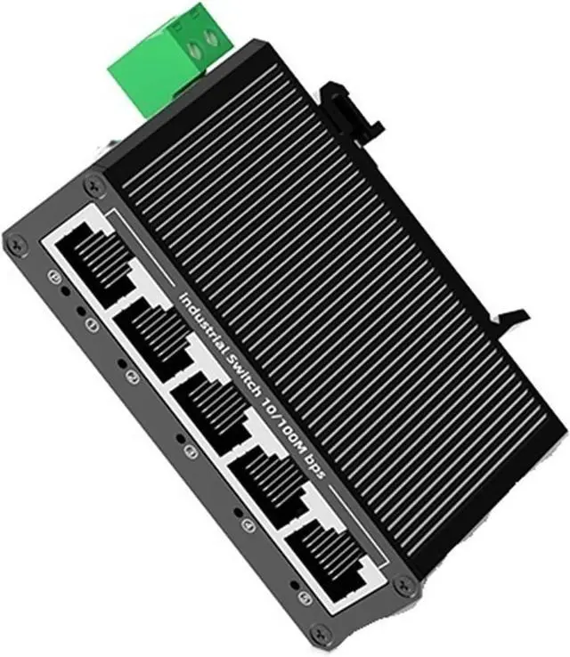 Main image of 5 Port 100Mbps Industrial Switch 10/100M Mini Industry Ethernet Network Switch DIN Rail Mounted and Play