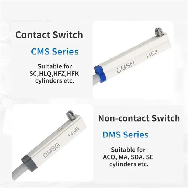 Alt view image 4 of 5 - 1pc Pneumatic Magnetic Switch CS1-J-G Cylinder Sensing Magnetic CMSG DMSH CMSJ Proximity Switch Sensor(D-M9B)