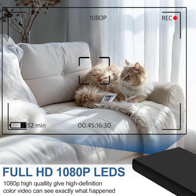 Alt view image 2 of 7 - 1080P HD Hidden Spy Camera with Motion Detection Small Nanny Cam