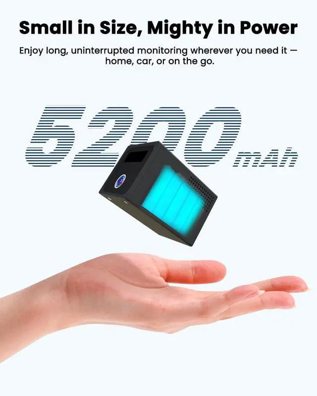 Alt view image 4 of 7 - Mini Spy Camera No WiFi Needed, 4G LTE Mini Camera with SIM Card, 5200mAh Battery, 160° Viewing, AI Motion Detection Alerts, No-Glow Night Vision, Anti-Theft for Car, Camping, Travel, Apartment, Store