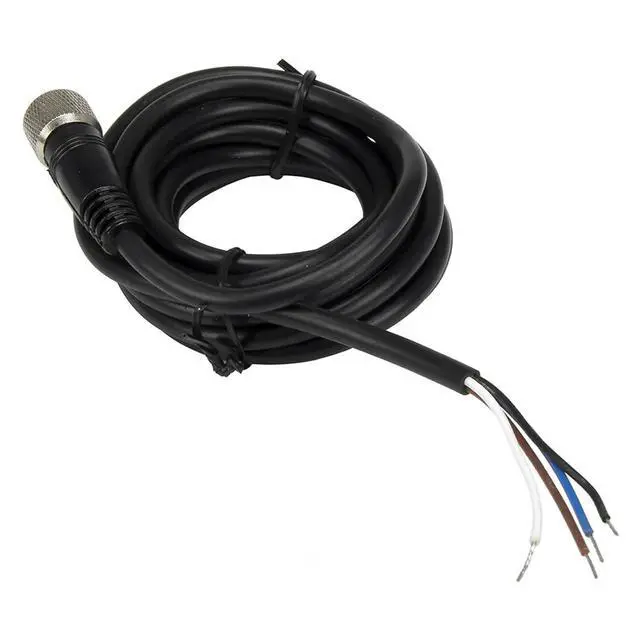 Alt view image 4 of 4 - 1pc FSC12-FS-4 M12 2m PVC Cable Sensor Connector 4 pins Straight Female Head for M12 NPN PNP NO+NC Proximity Sensor Switch(Black)