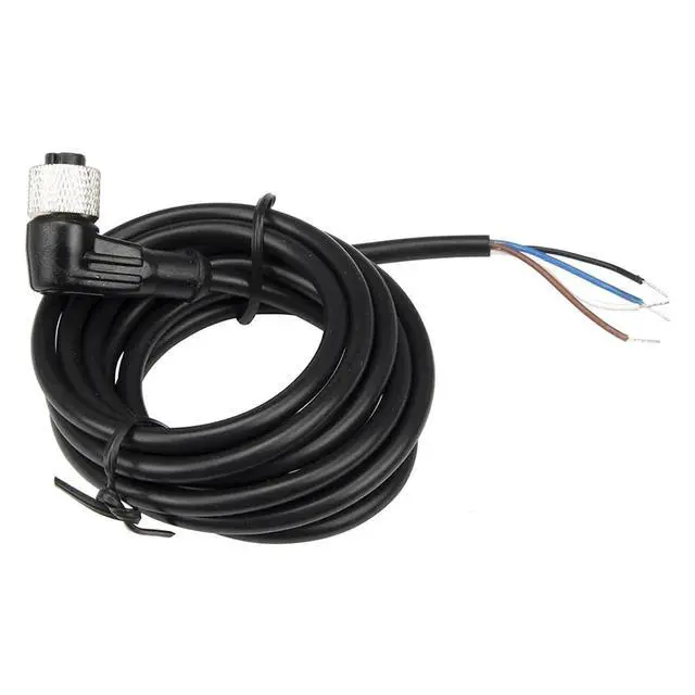Alt view image 2 of 5 - 1pc FSC12-FB-4 M12 2m PVC Cable Sensor Connector 4 pins Bend Female Head for M12 NPN PNP NO+NC Proximity Sensor Switch(Black)