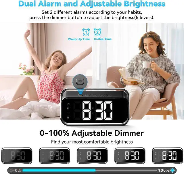 Alt view image 6 of 7 - 4K FHD Security Mini Camera Alarm Clock, 2.4G&5G WiFi Nanny Cam with Night Vision and Motion Detection Alert, Wide Angle Surveillance Camera for Pet Baby Monitoring, APP Remote Control by Mobile Phone