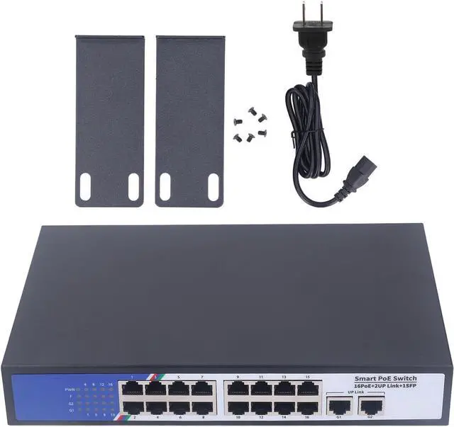 Alt view image 6 of 7 - Network Hub, 18 Port 100-240V Ethernet Switch for School (Pomyap6h293r7ko-11)