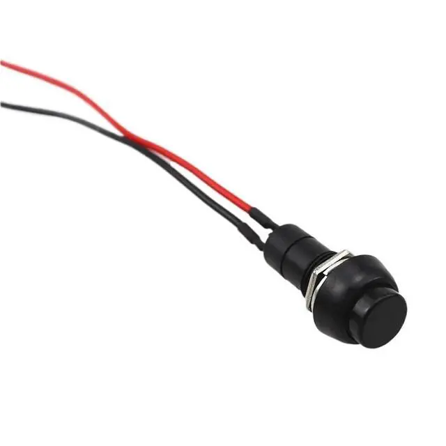 Alt view image 3 of 6 - 20pcs Push Button Switch Small car Circuit Wire Speaker Electrical mini Boat Shape Round line(Beige)