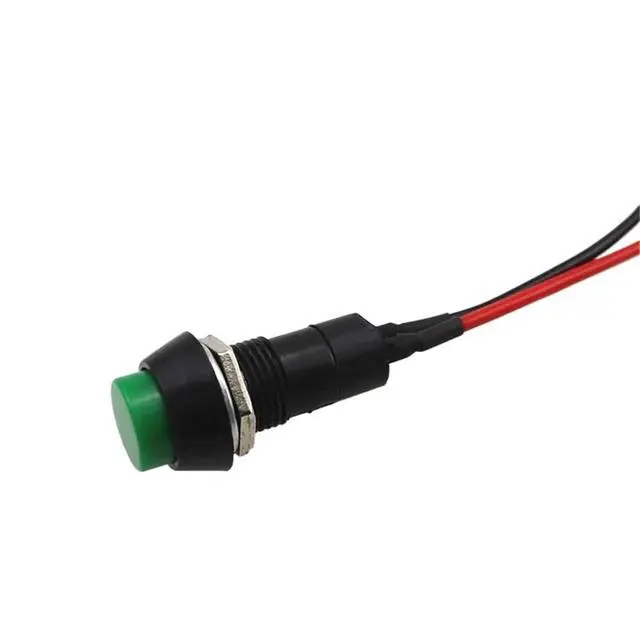 Alt view image 6 of 6 - 20pcs Push Button Switch Small car Circuit Wire Speaker Electrical mini Boat Shape Round line(Beige)