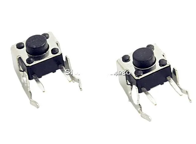 Alt view image 2 of 2 - 100Pcs Tact Switch 6 * 6 * 5mm Horizontal with Bracket Tactile Push Button Switches 6x6x5mm Micro Switch
