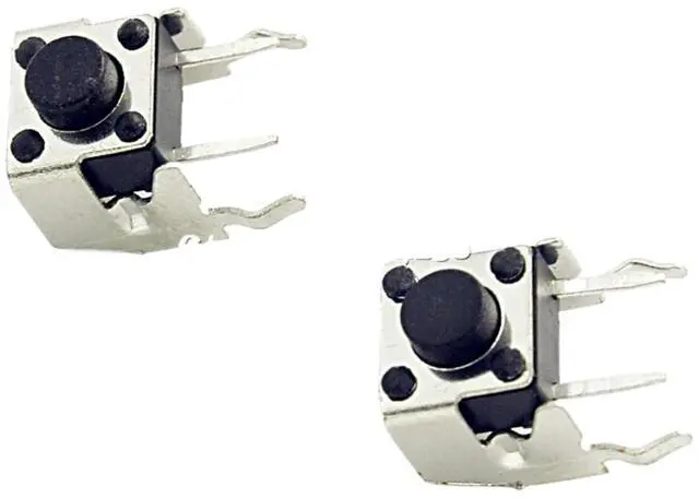 Main image of 100Pcs Tact Switch 6 * 6 * 5mm Horizontal with Bracket Tactile Push Button Switches 6x6x5mm Micro Switch