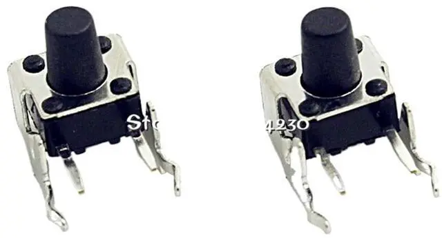 Main image of 100Pcs Tact Switch 6 * 6 * 8mm Horizontal with Bracket Tactile Push Button Switches 6x6x8mm Micro Switch