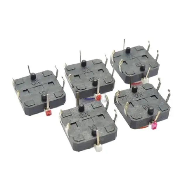 Alt view image 3 of 3 - 10PCS Colourful Tactile Push Button Switch Momentary 12 * 12 * 7.3MM Micro Switch Button Green White Blue Yellow red with Light(Red)