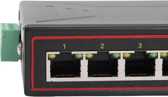 Alt view image 2 of 7 - Industrial Ethernet Switch, VELATEMOR DIN Rail Mount with 1 SFP Port 4 RJ45 Ports 10 100Mbps for Harsh Industrial Environments