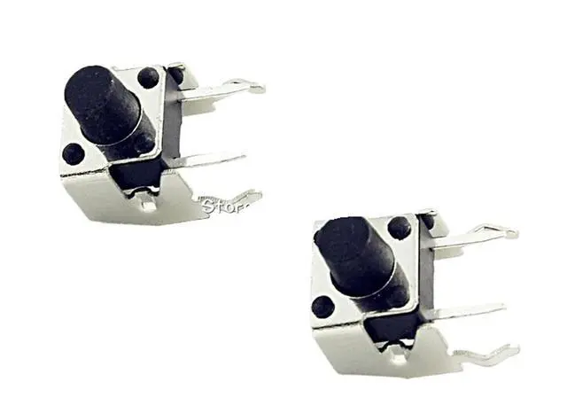 Alt view image 2 of 2 - 100Pcs Tact Switch 6 * 6 * 7mm Horizontal with Bracket Tactile Push Button Switches 6x6x7mm Micro Switch