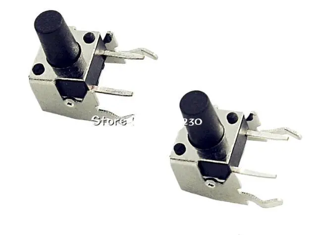 Alt view image 2 of 2 - 100Pcs Tact Switch 6 * 6 * 9mm Horizontal with Bracket Tactile Push Button Switches 6x6x9mm Micro Switch