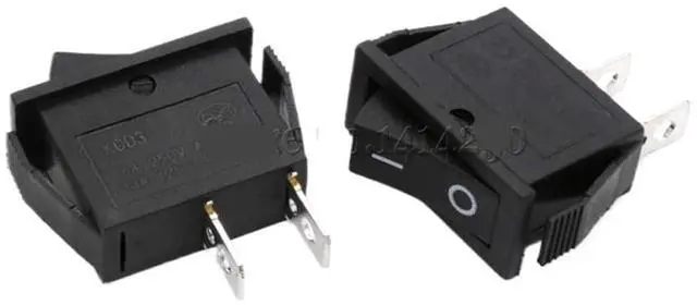 Main image of 10Pcs Rocker Switch 16A 250V 20A 125VAC 2Pin Reset Switch Momentary Push Button Switch KCD3 15 * 32 mm Power Switch