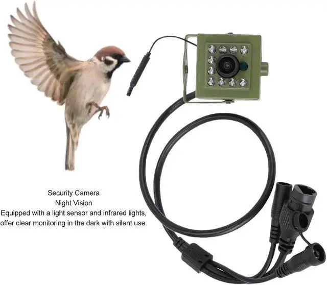 Alt view image 5 of 7 - Indoor Outdoor Security Camera, Bird Box Camera with Night Vision, Low Noise Outdoor Camera with Wide Angle Lens for iOS Android (IMX307 CMOS Sensor 2MP)