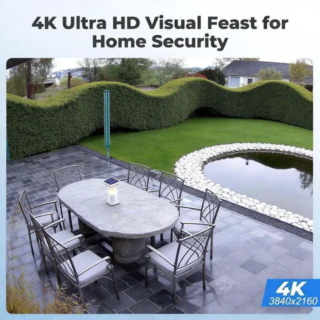 Alt view image 6 of 7 - 4K 8MP Security PoE IP Camera Wired, Person/Vehicle Detection, 2.8MM Wide-Angle Lens, 100ft IR Night Vision, IP67 Waterproof, 2 Way Talk, Surveillance Outdoor Indoor Camera