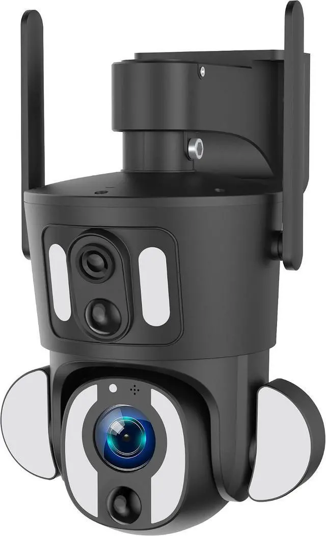Main image of HD 4G LTE/GSM Network Cell Phone Solar Battery Powered Outdoor-Security-PTZ-IP-Camera Motion Activated Light and Color Night Vision, White, Solar Panel, Rotating Camera, Wireless