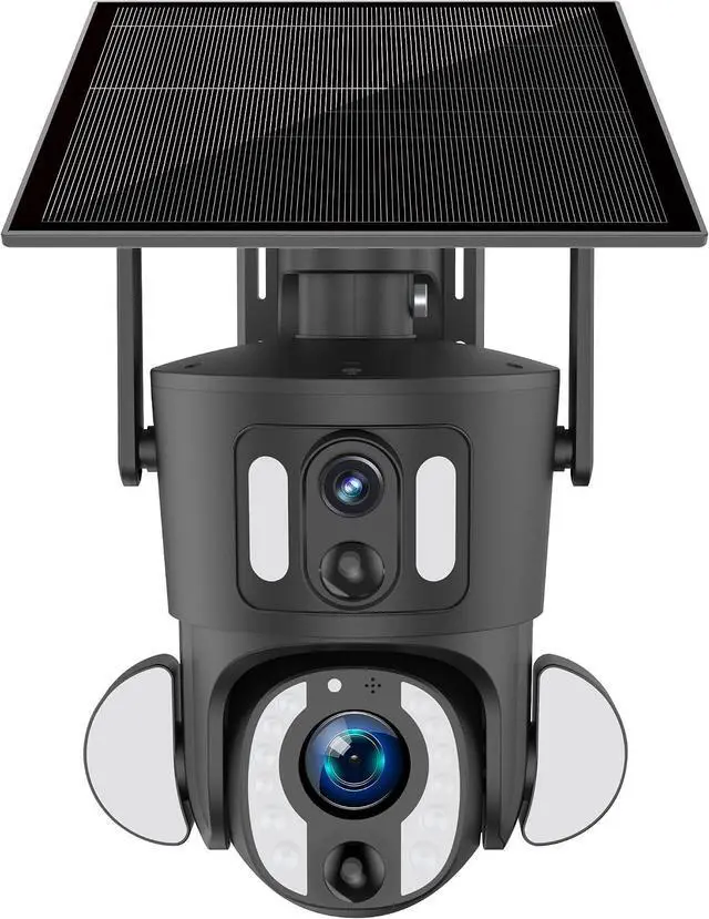 Alt view image 5 of 7 - HD 4G LTE/GSM Network Cell Phone Solar Battery Powered Outdoor-Security-PTZ-IP-Camera Motion Activated Light and Color Night Vision, White, Solar Panel, Rotating Camera, Wireless