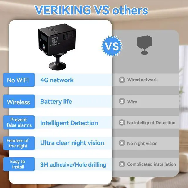 Alt view image 2 of 7 - 4G LTE Cellular Security Camera Indoor no WIFI hidden camera 1080P HD