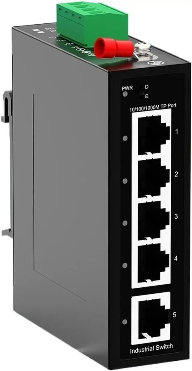 Main image of Network Switch 5 Port Gigabit Industrial Switch 1000Mbps Industrial Ethernet Switch DIN Rail Mounted