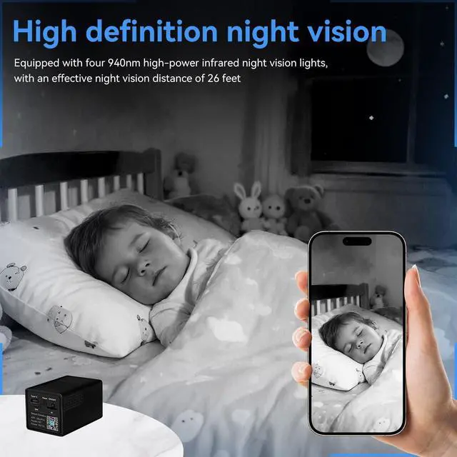 Alt view image 6 of 7 - 4G LTE Cellular Security Camera Indoor no WIFI hidden camera 1080P HD
