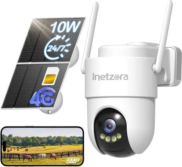 Main image of 5MP HD 4G Cellular Solar Outdoor Security Camera, No WiFi Support