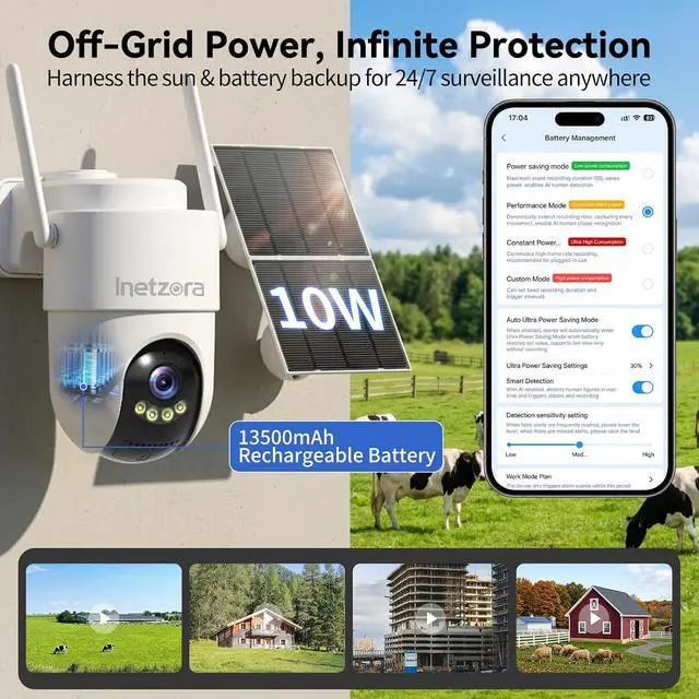 Alt view image 4 of 7 - 5MP HD 4G Cellular Solar Outdoor Security Camera, No WiFi Support