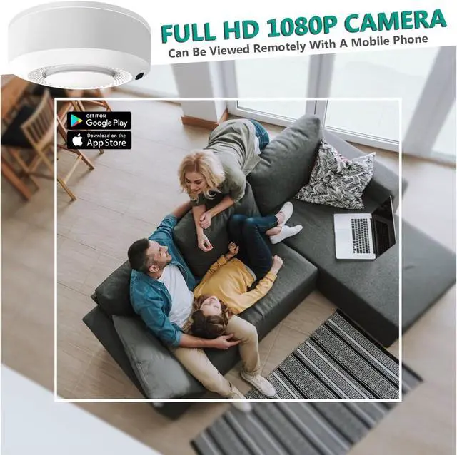 Alt view image 4 of 5 - Indoor Hidden Camera HD 1080P Wireless Small Nanny Cam with 5000mAh Battery 360° Adjustable Lens App Live Feed for Home/Baby/Pet Security