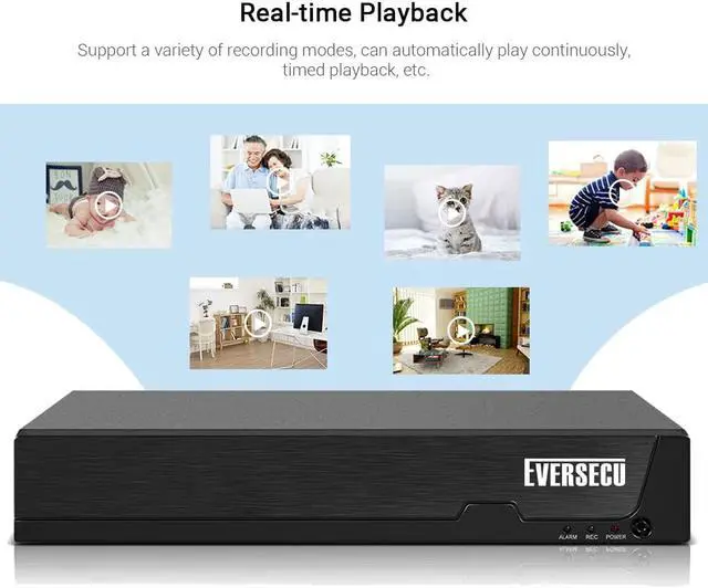 Alt view image 7 of 7 - 9-Channel 4K NVR Work with 1080P/3MP/4MP/5MP/8MP ONVIF Compatible IP Cameras Ultra HD Network CCTV Video Recorder Cloud P2P Remote Access Motion Alert, Xmeye App&PC Software