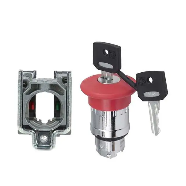 Alt view image 3 of 5 - Emergency Stop Button XB4-BT842 Series ZB4BS844 + ZB4BZ102 Emergency Stop Switch(ZB4BS944+ZB4BZ105)