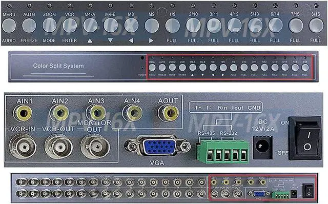 Alt view image 4 of 6 - 16-Channel BNC Video Multiplexer Picture-in-Picture Video Processor