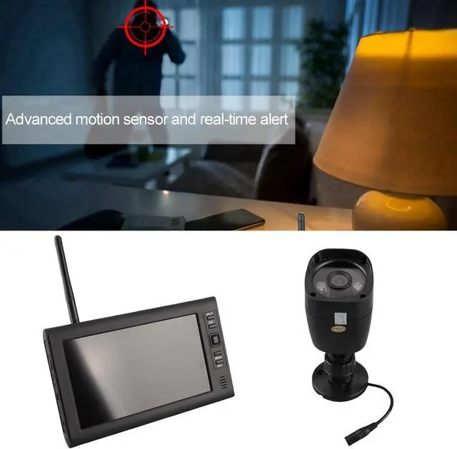 Alt view image 2 of 7 - Outdoor Security Camera, Home Security Surveillance Camera, IR Night Vision, Motion Detection and Remote View with 4CH Surveillance Monitor System Display and TF Card