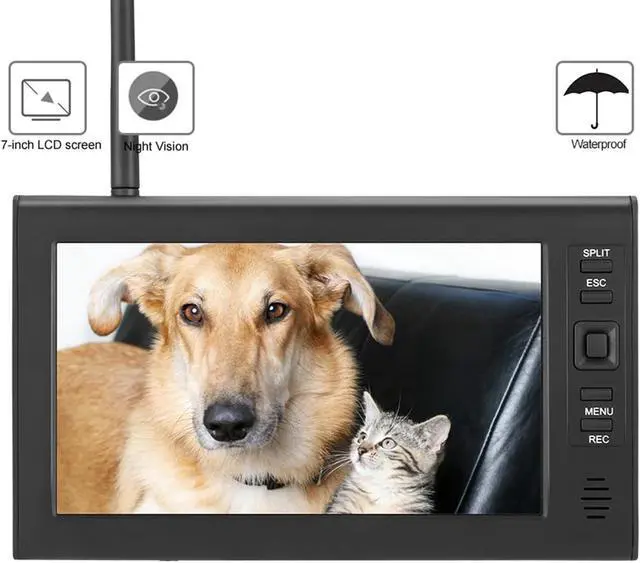 Alt view image 5 of 7 - Outdoor Security Camera, Home Security Surveillance Camera, IR Night Vision, Motion Detection and Remote View with 4CH Surveillance Monitor System Display and TF Card