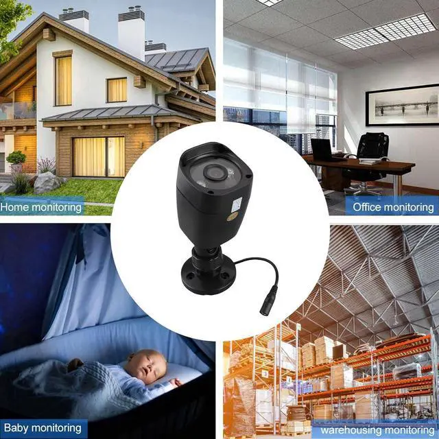 Alt view image 7 of 7 - Outdoor Security Camera, Home Security Surveillance Camera, IR Night Vision, Motion Detection and Remote View with 4CH Surveillance Monitor System Display and TF Card