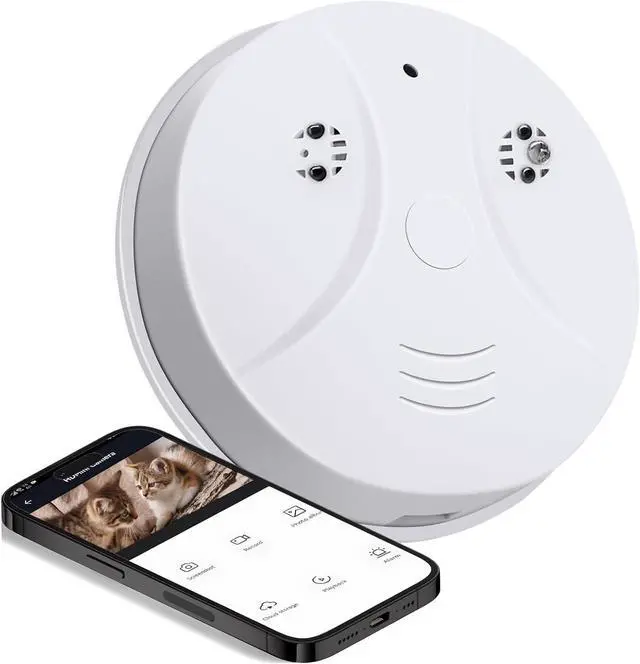 Main image of WiFi Security Camera, Hidden Spy Camera Smoke Detector, Hidden Camera Nanny Cam 1080P Mini Camera with Night Vision Remote Viewing Motion Detecion for Baby Pet Elderly Indoor Surveillance
