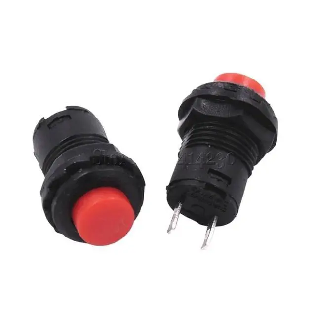 Alt view image 2 of 2 - 100PCS Mini Small Round Button Red Green Self-Locking Push Button Switch Latching ON/Off 12mm 3A 125V 1.5A 250V AC(100PCS Green)