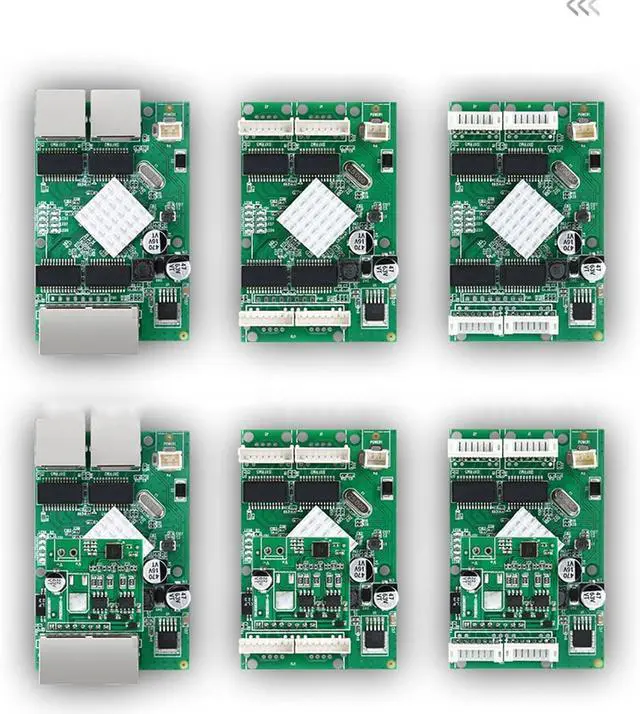 Alt view image 4 of 7 - 4 Port Gigabit Ethernet switches Module with Auto Sensing 10/100/1000Mbps RJ45 Port and POEs for Home Offices Ne