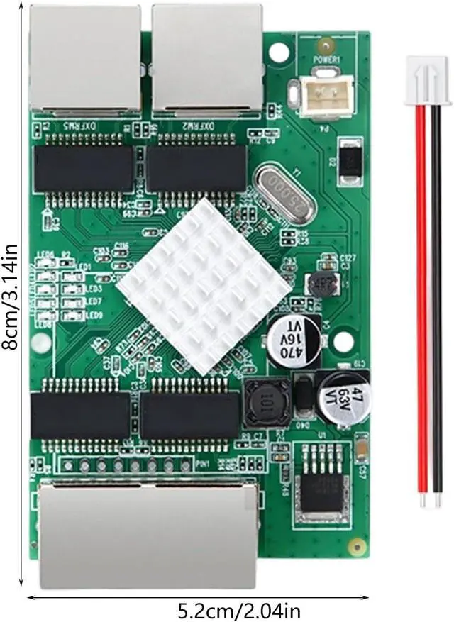 Alt view image 3 of 7 - 4 Port Gigabit Ethernet switches Module with Auto Sensing 10/100/1000Mbps RJ45 Port and POEs for Home Offices Ne