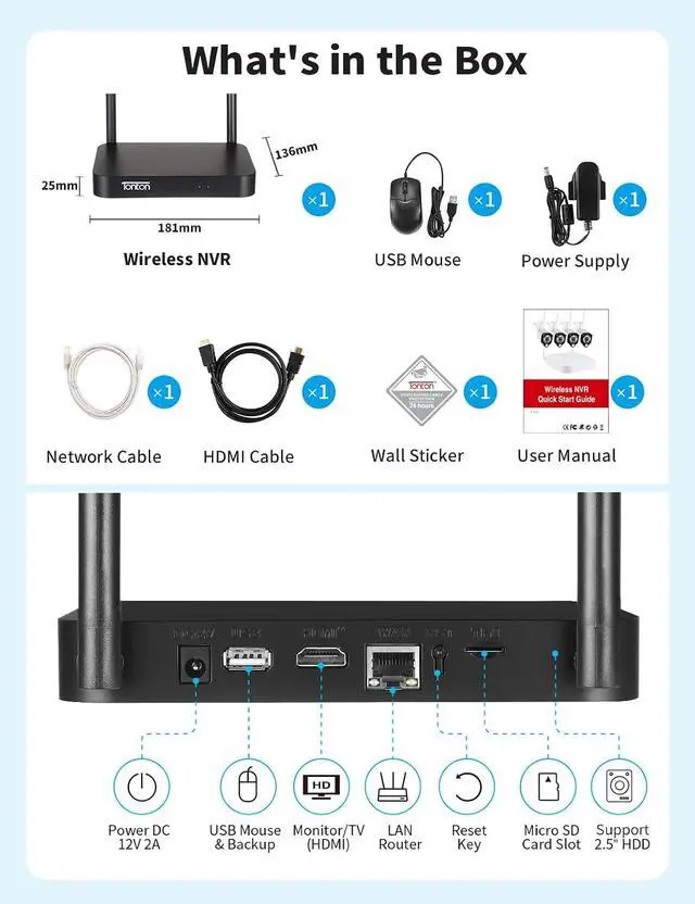 Alt view image 2 of 7 - Tonton 4K 8MP Full HD Wireless Security Camera System