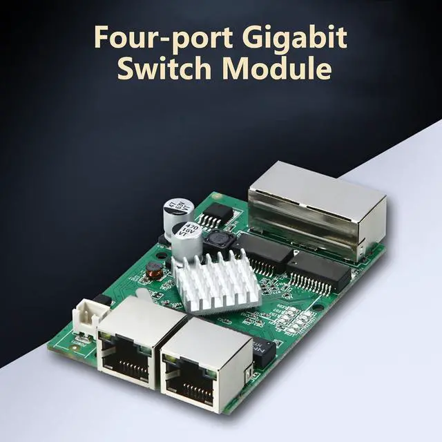 Alt view image 5 of 7 - 4 Port Gigabit Ethernet switches Module with Auto Sensing 10/100/1000Mbps RJ45 Port and POEs for Home Offices Ne