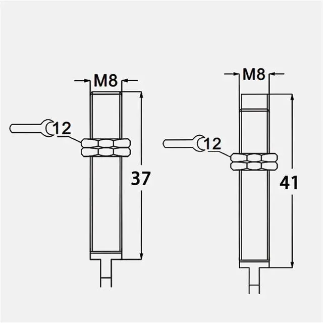 Alt view image 5 of 5 - 1pc M8 Inductive Proximity Switch Sensor Non-Flush 10-30V AC90-250V NPN PNP NO NC Output(PNP NC)