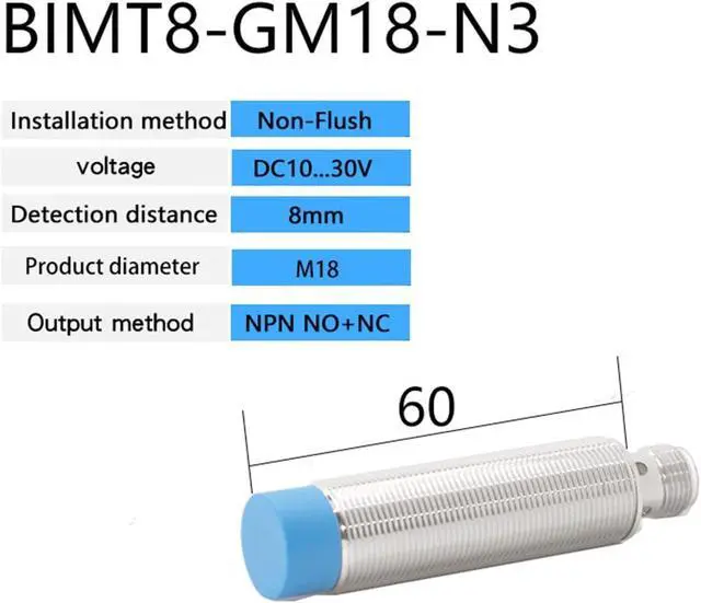 Alt view image 2 of 4 - 1pc Inductive Proximity Switch Sensor Non-Flush 10-30V AC90-250V NPN PNP AC NO NC Output(NPN NONC)