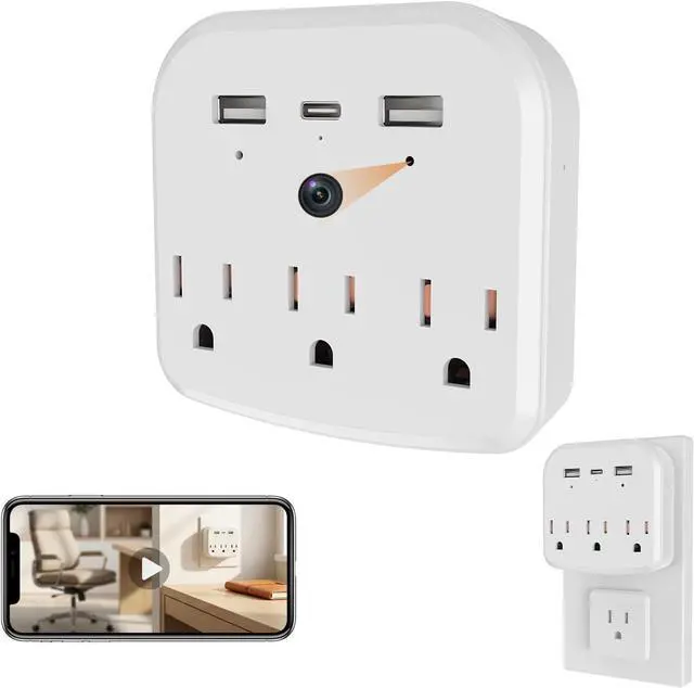 Main image of 1080P Mini Hidden Wall Outlet Camera, Wireless WiFi Smart Home Monitor & Indoor Nanny Cam for Baby, Pet & Elderly Care, Plug-in Camera with Motion Detection, Real-Time View & Free Memory Card