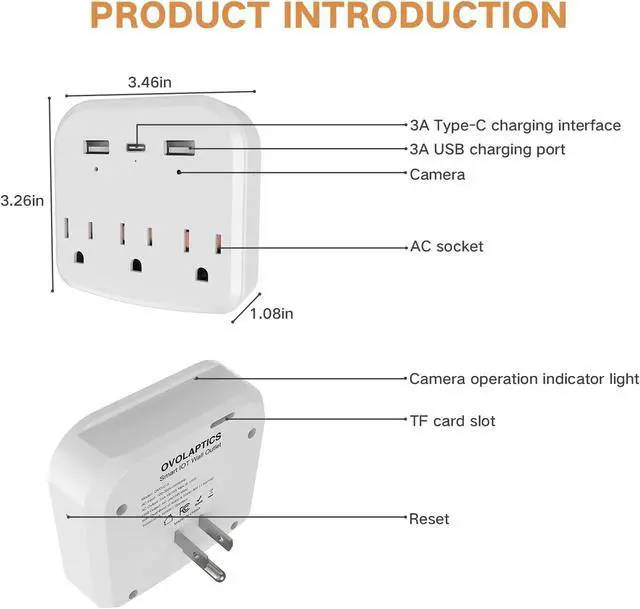 Alt view image 6 of 6 - 1080P Mini Hidden Wall Outlet Camera, Wireless WiFi Smart Home Monitor & Indoor Nanny Cam for Baby, Pet & Elderly Care, Plug-in Camera with Motion Detection, Real-Time View & Free Memory Card