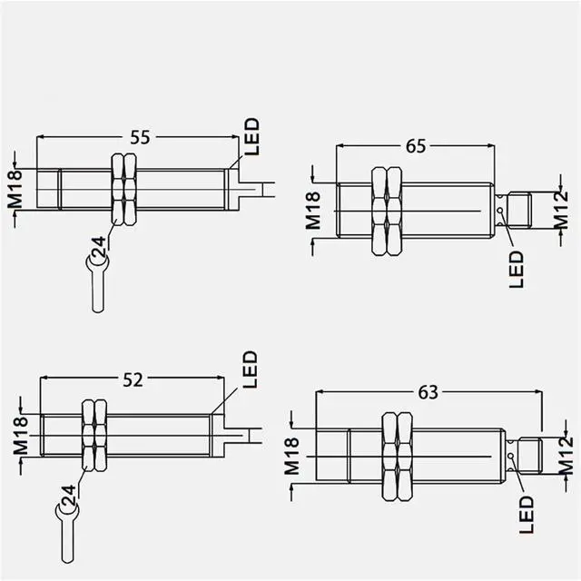 Alt view image 4 of 4 - 1pc Inductive Proximity Switch Sensor Non-Flush 10-30V AC90-250V NPN PNP AC NO NC Output(NPN NONC)