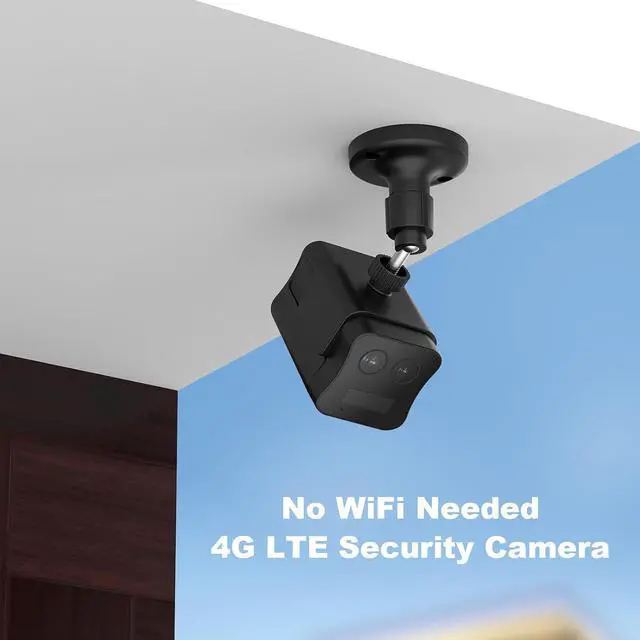 Alt view image 2 of 7 - 4G LTE Cellular Security Camera No WiFi Need, Dual Lens 2K Cam, PIR Motion