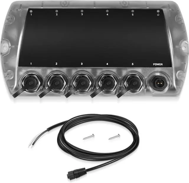Main image of 5 Port Ethernet Switch Replace for Humminbird 411850-1 AS ETH 5PGL, Marine Network Hub for APEX, SOLIX, Helix G4N G3N Fish Finders, Upgraded Ethernet Switch w/LED Connection Lights