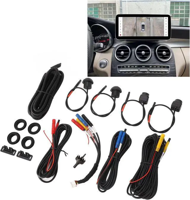 Alt view image 5 of 7 - 360 Degree Car Camera , Easy Installation Panoramic Surround View Camera System IP68AHD High Resolution for Android Auto Radio (1080P)