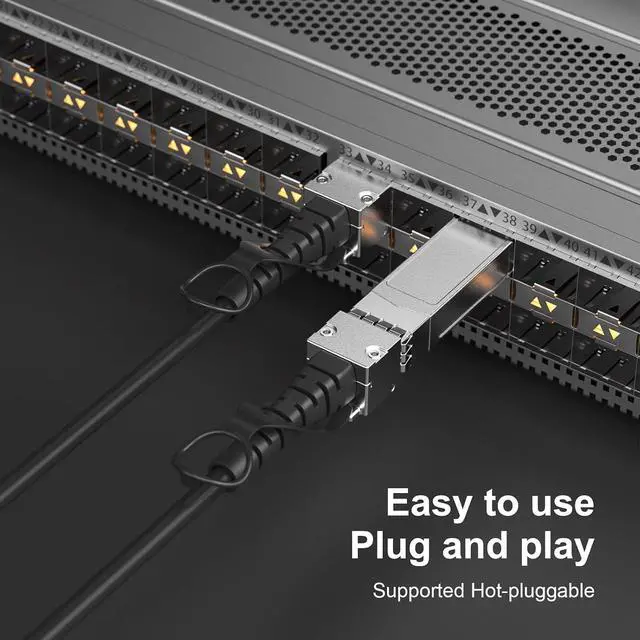 Alt view image 4 of 7 - REDLUX 10G SFP+ DAC Passive Cable, SFP+ to SFP+ Direct Attach Copper Twinax Cable for Cisco SFP-H10GB-CU5M, Ubiquiti UACC-DAC-SFP10, TP-Link, Mikrotik, Fortinet and More, 5-Meter(16ft), 2 Pack